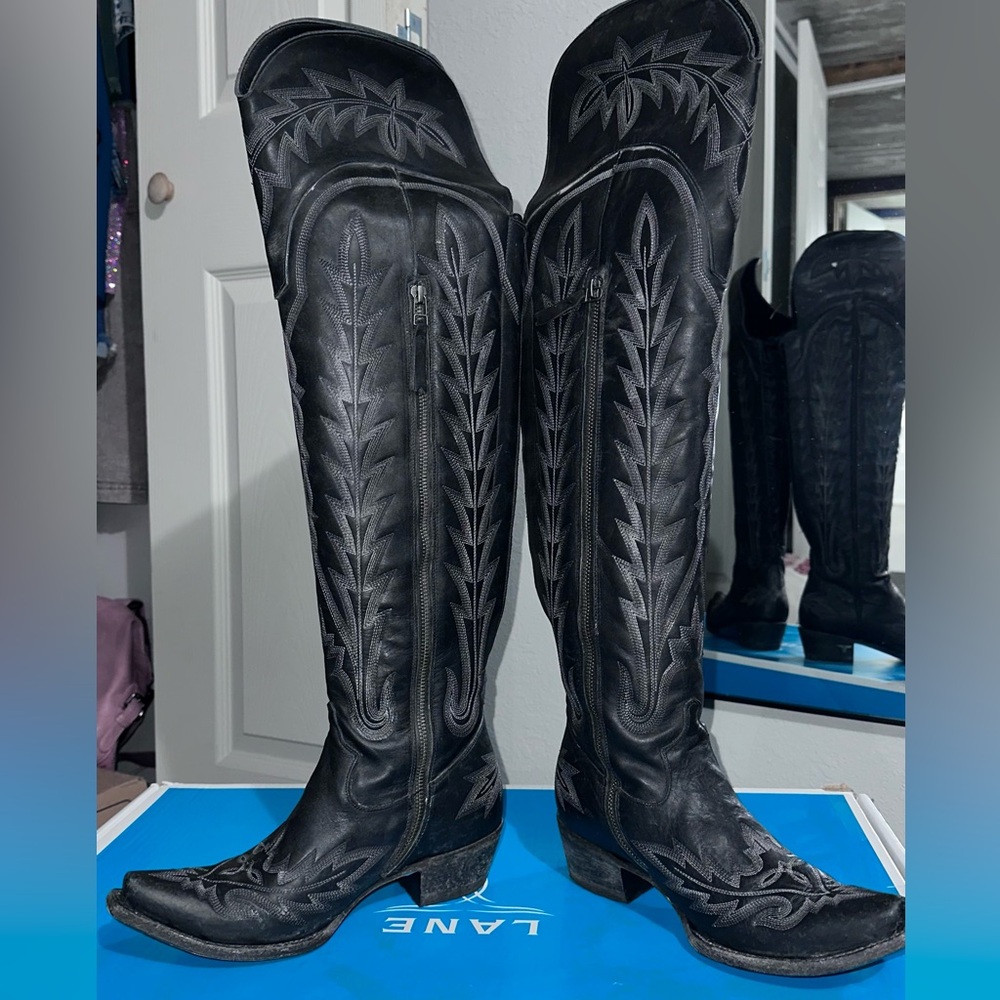 Lane brand Lexington over the knee boots. Worn once for an event. Box kept.